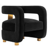 Fauteuil d’appoint moderne Amirah de Manhattan Comfort en velours - noir