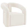 Chaise d’appoint moderne Darian de Manhattan Comfort en chenille - crème