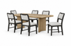 Ensemble de salle à manger Austin 7 pièces avec table de 84 po (L) et 6 chaises - taupe, brun et brun chêne naturel
