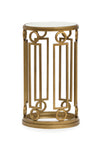 Table d’appoint Avondale de 14,5 po avec dessus en verre - laiton poli