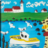 Œuvre d’art murale « Birds & Boats » sur toile - 21 po x 21 po