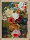 Œuvre d’art encadrée au fini lin « Floral Vase » - 27 po x 35 po