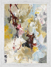 Œuvre d’art en verre mat encadrée « Floral Abstract I » - 26 po x 34 po