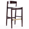 Tabouret bar Klismos de Manhattan Comfort de 40,75 po en hêtre - ivoire et noyer foncé
