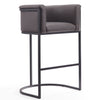 Tabouret bar Cosmopolitan de Manhattan Comfort de 37,8 po en métal - galet et noir