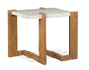 Table de bout Carlisle de 24,5 po avec dessus en imitation de granite - blé miel