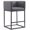 Tabouret bar Embassy de Manhattan Comfort de hauteur comptoir de 34 po en métal - gris et noir