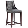 Tabouret bar Fifth Avenue de Manhattan Comfort de hauteur comptoir en similicuir - gris galet