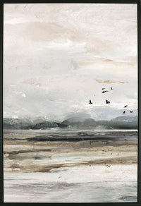 Peinture acrylique encadrée « By the Lake I » - 25,25 po x 37,25 po