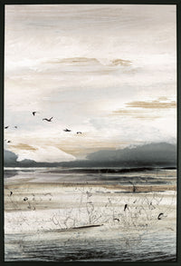 Peinture acrylique encadrée « By the Lake II » - 25,25 po x 37,25 po