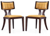 Ensemble 2 chaises de salle à manger Pulitzer de Manhattan Comfort en similicuir - chameau et noyer
