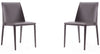 Ensemble 2 chaises de salle à manger Paris de Manhattan Comfort en cuir à équipement - gris