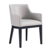 Chaise de salle à manger moderne Gansevoort de Manhattan Comfort en similicuir - gris clair