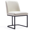 Chaise de salle à manger Serena de Manhattan Comfort en similicuir - crème