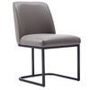Chaise de salle à manger Serena de Manhattan Comfort en similicuir - gris