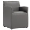 Chaise de salle à manger carrée et moderne sans accoudoirs Anna de Manhattan Comfort en similicuir - étain