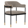 Chaise de salle à manger moderne Lia de Manhattan Comfort en chenille - pierre