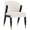 Chaise de salle à manger moderne Ola de Manhattan Comfort en chenille - crème