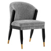 Chaise de salle à manger moderne Ola de Manhattan Comfort en chenille - grise
