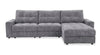 Sofa sectionnel modulaire à coulissement électrique de droite Elevate de Scott Living 3 pièces en tissu de chenille - gris