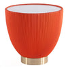 Table de bout moderne Anderson 2.0 de Manhattan Comfort avec revêtement en similicuir et dessus de table en imitation de marbre en céramique - orange