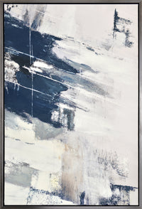 Peinture acrylique encadrée « Abstract » - 31,5 po x 47,5 po