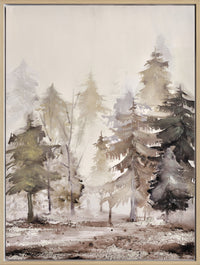 Peinture acrylique encadrée « Trees Landscape II » - 30 po x 40 po