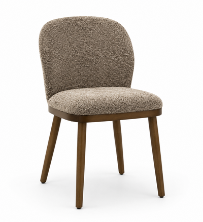 Ivy Dining Chair with Polyester Fabric – Brown | Chaise de salle à manger Ivy en tissu de polyester - brune