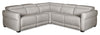 Sofa sectionnel à inclinaison électrique Aspen de Cindy Crawford Home 3 pièces avec appuie-têtes électriques et port USB - argenté