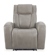 Fauteuil à inclinaison électrique Titan de Shaquille O’Neal Home de 42 po en cuir véritable avec confort Shaq-o-pedic - ardoise