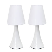 Ensemble de 2 mini lampes de table tactiles Valencia Colours de Simple Designs - blanche