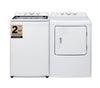 Laveuse à chargement par le haut de 4,5 pi³ avec agitateur et sécheuse électrique de 7,0 pi³ de Midea - blanches