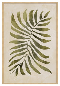 Œuvre d’art en lin encadrée « Green Botanical » - 25,5 po x 33,5 po