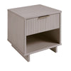 Table de nuit moderne Granville de Manhattan Comfort avec 2 tiroirs à extension complète - gris foncé
