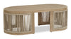 Table à café Oasis pour la terrasse à l’extérieur - eucalyptus et corde, résistante aux intempéries - naturelle
