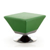 Pouf pivotant Diamond de Manhattan Comfort en chrome poli - vert