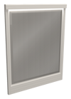 Miroir de commode de chambre à coucher Alpine, fabriqué au Canada - blanc