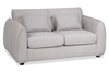 Causeuse Annex de 65 po fabriquée au Canada en tissu avec coussins décoratifs - grise