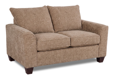 Made in Canada Customizable Sofa Lab Arc 63" Fabric Loveseat – Chenille Praline | Causeuse personnalisable Roll de Sofa Lab de 63 po fabriqué au Canada en tissu - Chenille Praline
