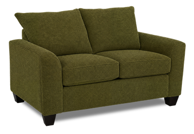 Made in Canada Customizable Sofa Lab Arc 63" Fabric Loveseat – Chenille Moss | Causeuse personnalisable Roll de Sofa Lab de 63 po fabriqué au Canada en tissu - Chenille Moss