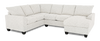 Sofa sectionnel de droite 3 pièces avec fauteuil long personnalisable Arc de Sofa Lab fabriqué au Canada en tissu - Teddy Riverrock