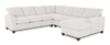 Sofa sectionnel de droite 4 pièces avec fauteuil long personnalisable Arc de Sofa Lab fabriqué au Canada en tissu - Teddy Riverrock