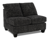Causeuse sans accoudoirs personnalisable Arc de Sofa Lab de 46 po fabriquée au Canada en tissu - Plush Charcoal