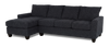 Sofa avec fauteuil long de gauche personnalisable Arc de Sofa Lab fabriqué au Canada en tissu - Teddy Raven