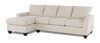 Sofa avec fauteuil long de gauche personnalisable Arc de Sofa Lab fabriqué au Canada en tissu - Chenille White