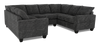 Sofa sectionnel en U personnalisable Arc de Sofa Lab fabriqué au Canada en tissu - Plush Charcoal