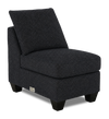 Fauteuil sans accoudoirs personnalisable Curve de Sofa Lab de 24 po fabriqué au Canada en tissu - Teddy Raven