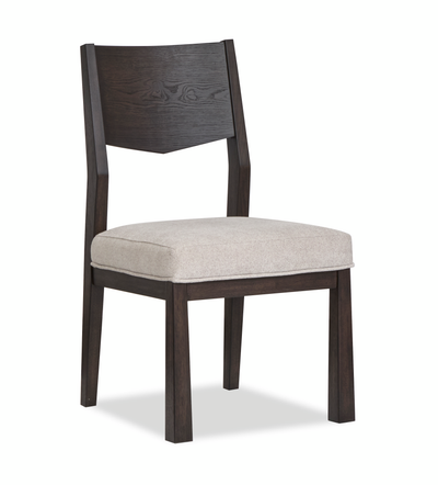 Arden Dining Chair with Cushion Fabric Seat, Wood - Espresso Brown/Beige | Chaise de salle à manger Arden en bois avec siège rembourré en tissu - brun espresso et beige