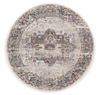 Carpette ronde Blanche multicolore - 7 pi x 7 pi