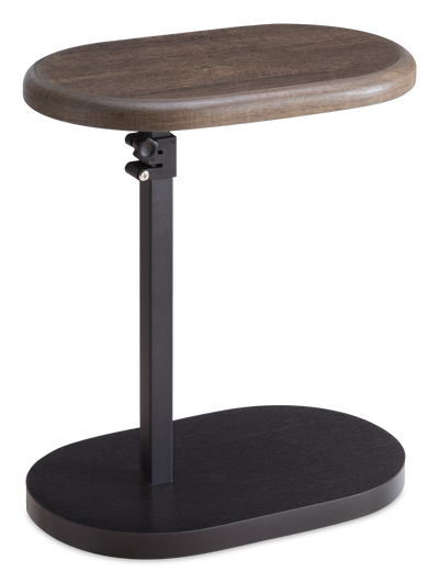 Cedric 18" Adjustable Accent Table – Walnut Oak and Black | Table d’appoint réglable Cedric de 18 po - chêne noyer et noir